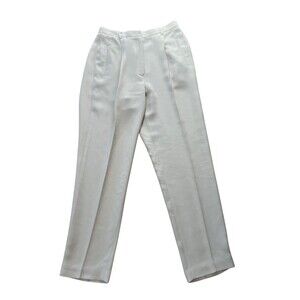 INC International Concepts Womens Size 10 Ivory Straight Leg Trousers Pants
